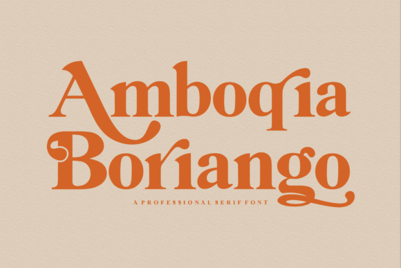 Amboqia Boriango: A Font for Business Elegance