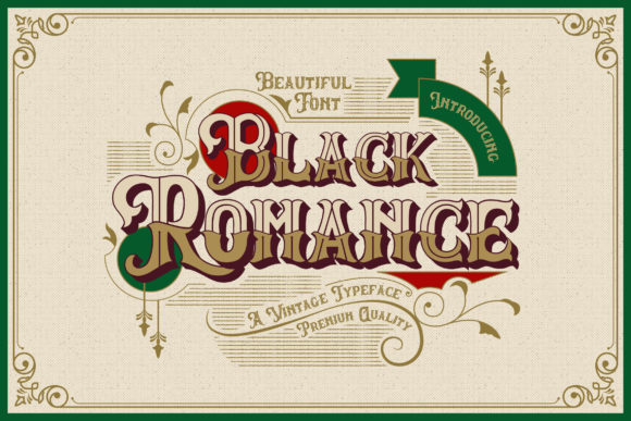 Black Romance: A Bold Font for Editorial Design