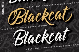 Blackcat Font: Vintage Script for Crafters