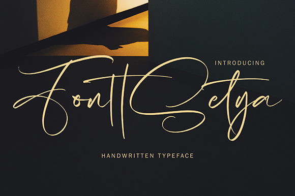 FonttSetya: Elegant Handwritten Font