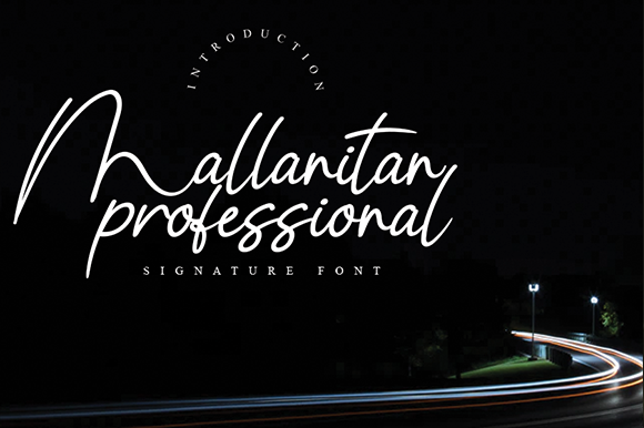 Mallanitan: A Script Handwritten Font