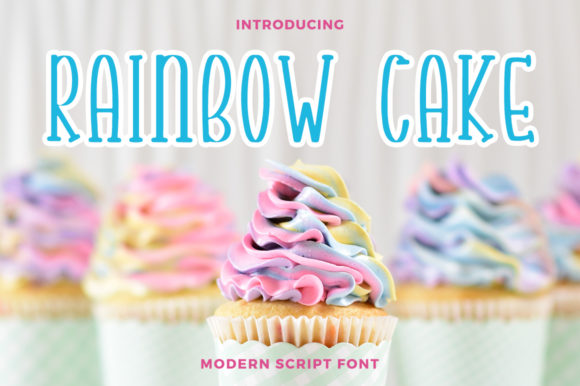 Rainbow Cake Font for Business